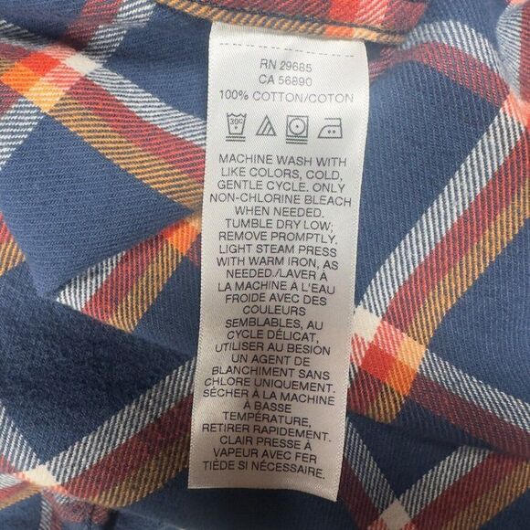 Pendleton Burnside‎ Dual Pocket Plaid Cotton Flannel Blue Men's Medium - Picture 5 of 5